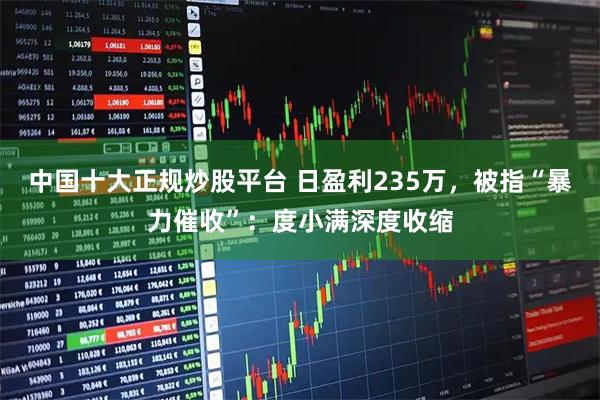 中国十大正规炒股平台 日盈利235万，被指“暴力催收”：度小满深度收缩